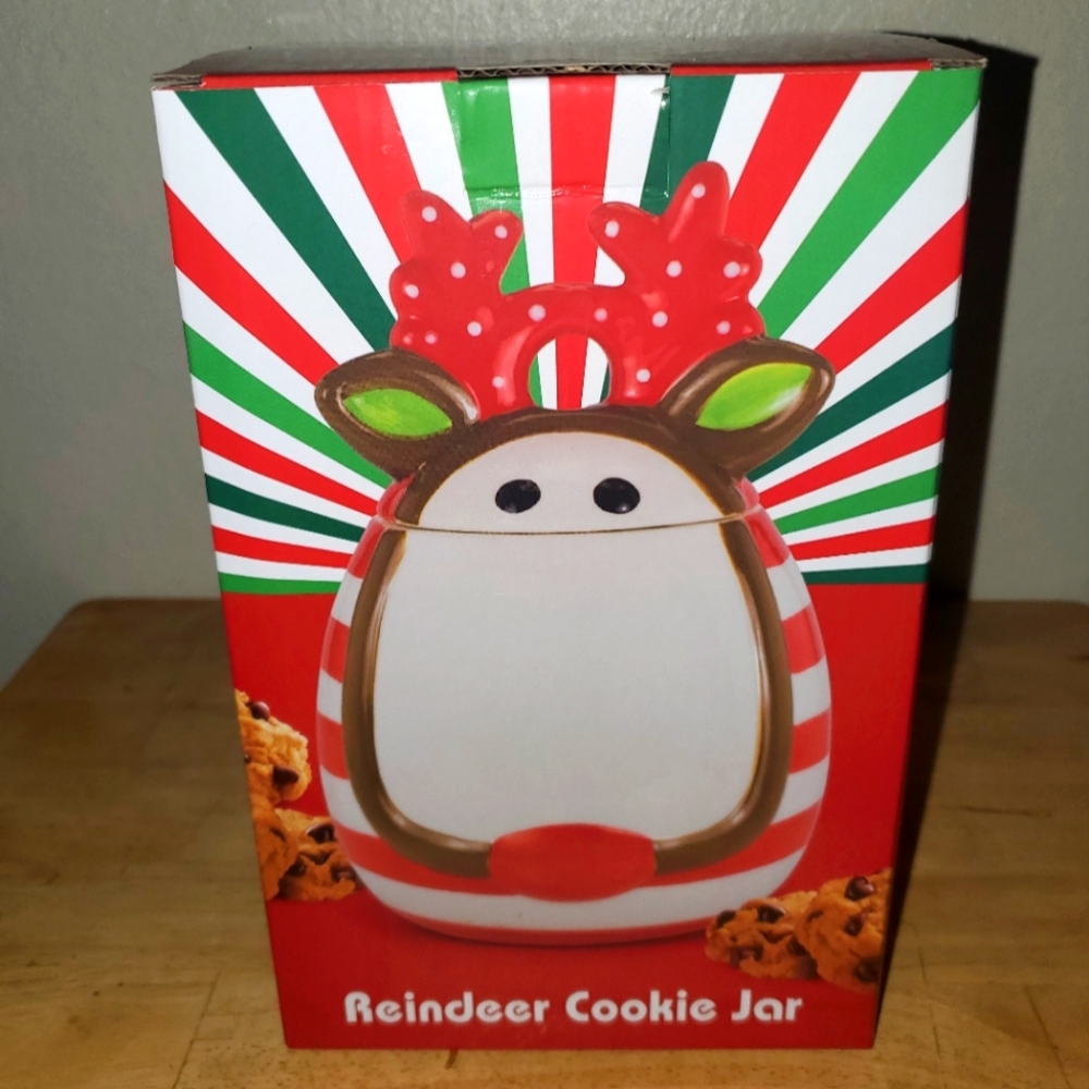 Ceramic Reindeer Cookie Jar